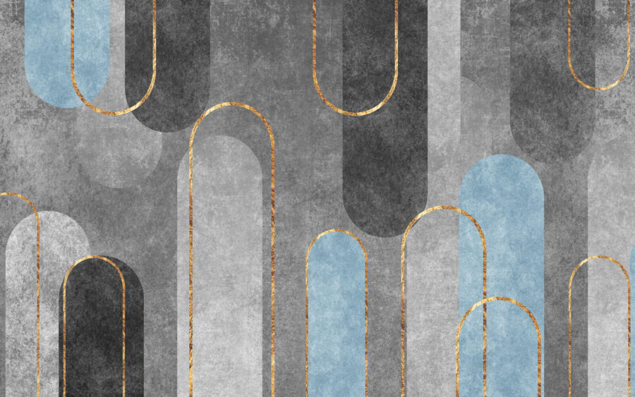 Formas abstractas em tons suaves.