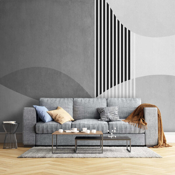 Um fundo cinzento e branco com linhas e círculos pretos Um fundo cinzento e branco com linhas e círculos pretos