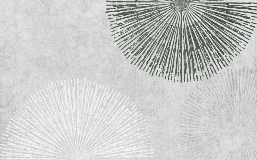 Desenho circular branco e verde