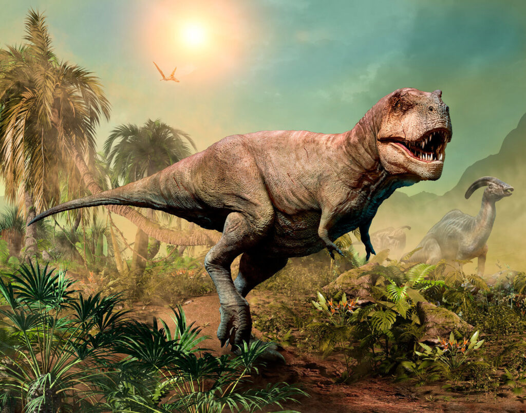 Dinossauro numa selva Dinossauro numa selva