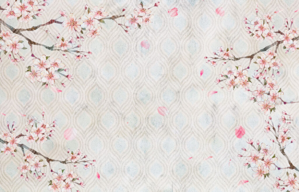Padrão floral branco e cor-de-rosa Padrão floral branco e cor-de-rosa