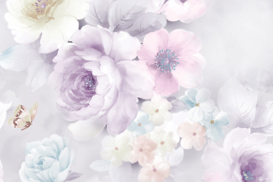 Papel de parede Flores suaves em tons pastel. - Image 6