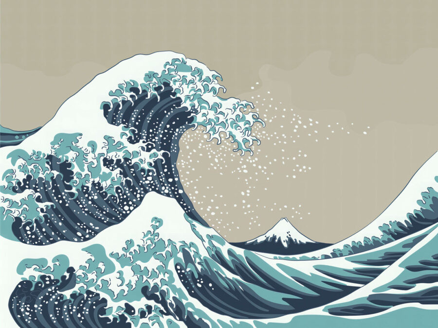 Papel de parede Grande onda de água - Image 4