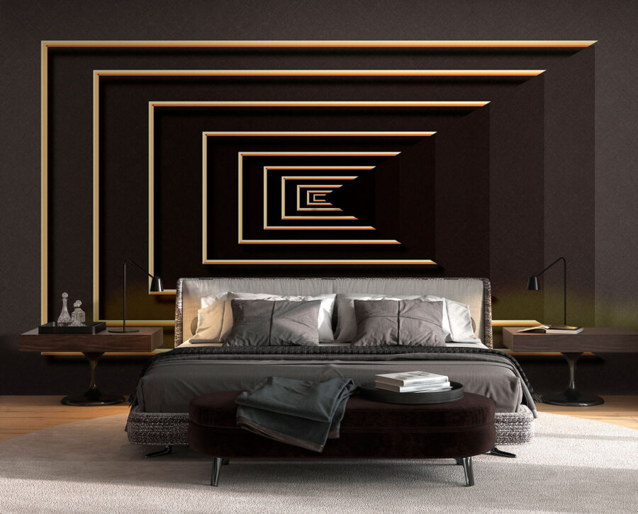 Espiral infinita em tons elegantes.