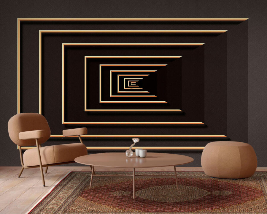 Espiral infinita em tons elegantes.