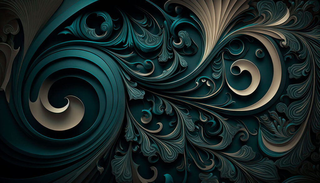 Elegant swirls and intricate designs