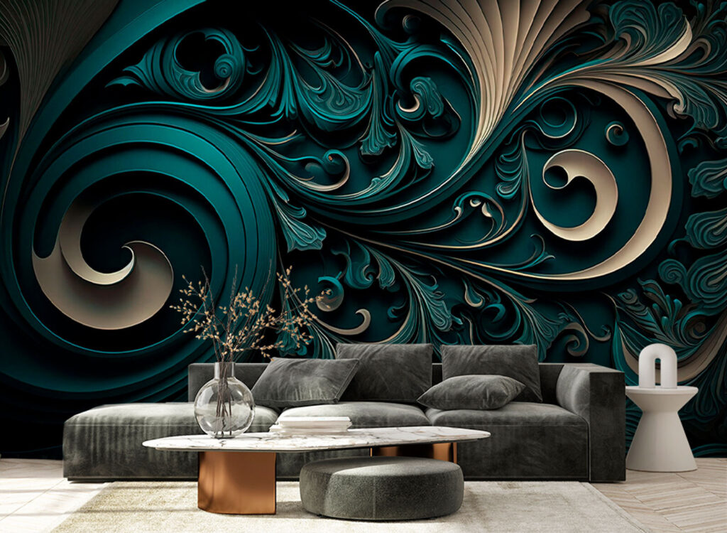 Elegant swirls and intricate designs
