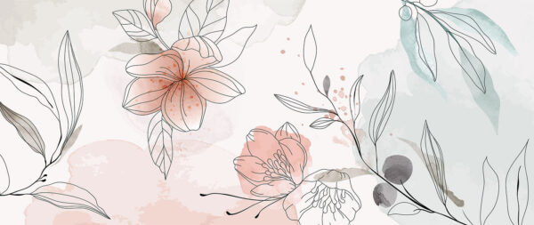Desenho de flores e folhas Desenho de flores e folhas