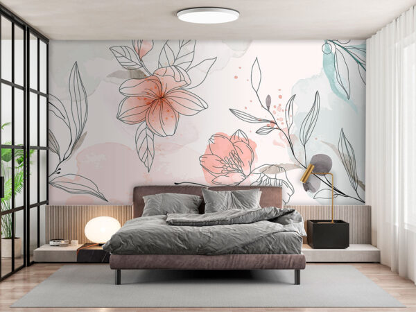 Desenho de flores e folhas Desenho de flores e folhas