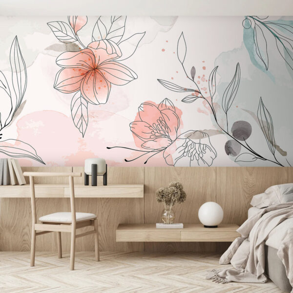 Desenho de flores e folhas Desenho de flores e folhas