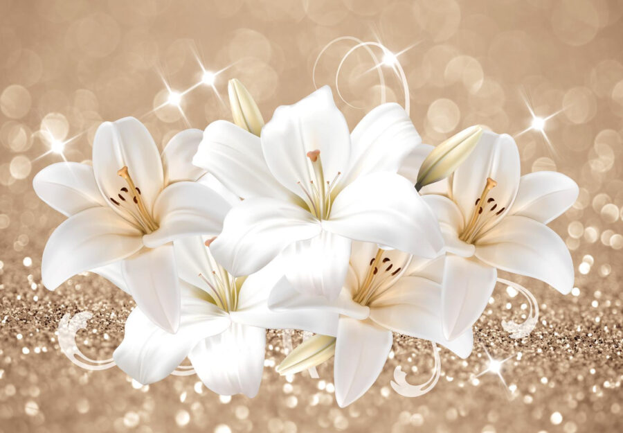 Grupo de flores brancas