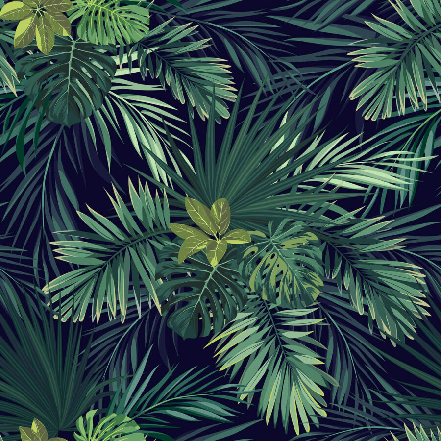 Padrão de folhas verdes