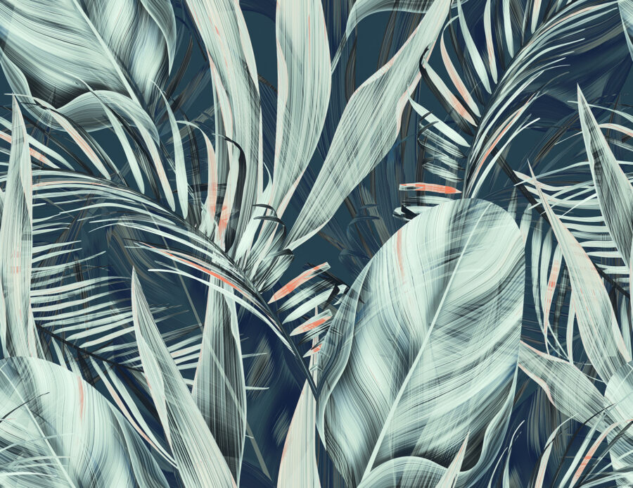 Papel de parede Folhagem tropical em cores serenas - Image 5