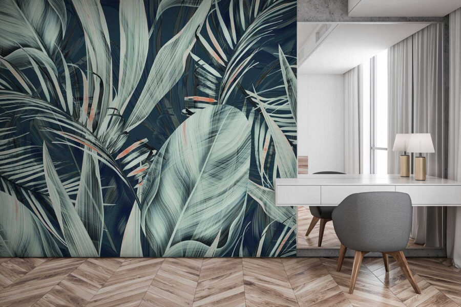 Papel de parede Folhagem tropical em cores serenas - Image 3
