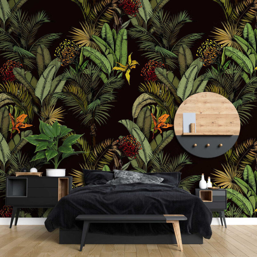 Papel de parede Padrão de plantas tropicais - Image 2
