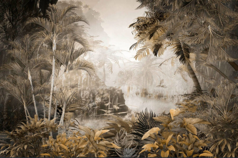Pintura de uma floresta
