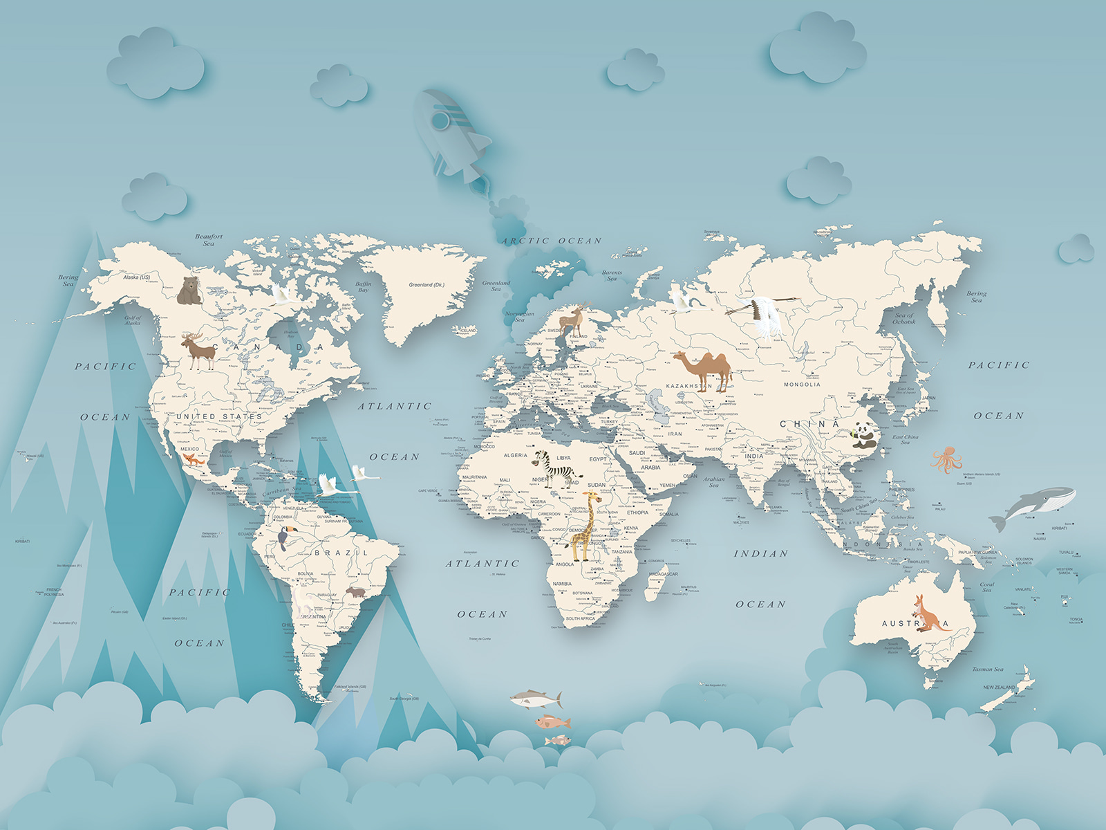 Map of the world Map of the world