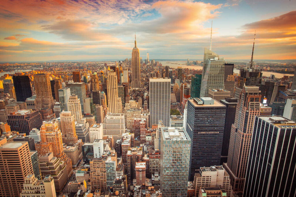 Cidade com muitos edifícios altos Cidade com muitos edifícios altos