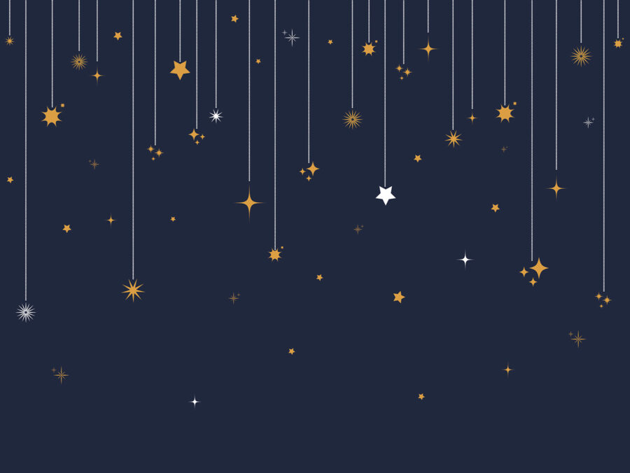 Estrelas e flocos de neve de cordas