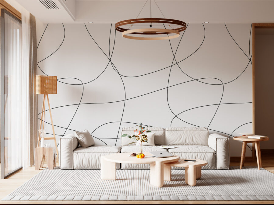 Linhas pretas sobre um fundo branco