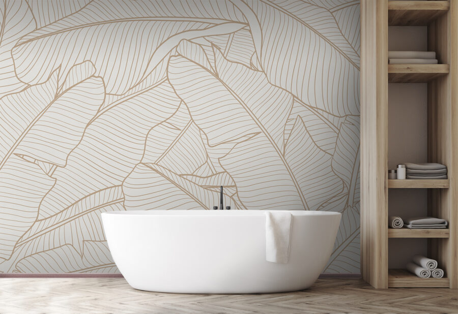 Padrão de folhas elegante para uma decoração moderna.