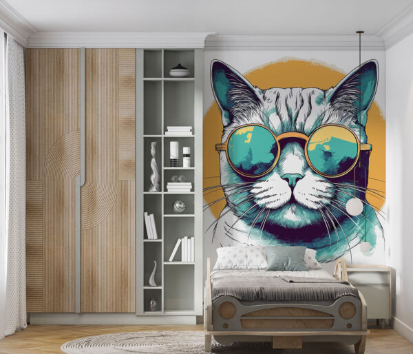 Um gato com óculos de sol Um gato com óculos de sol