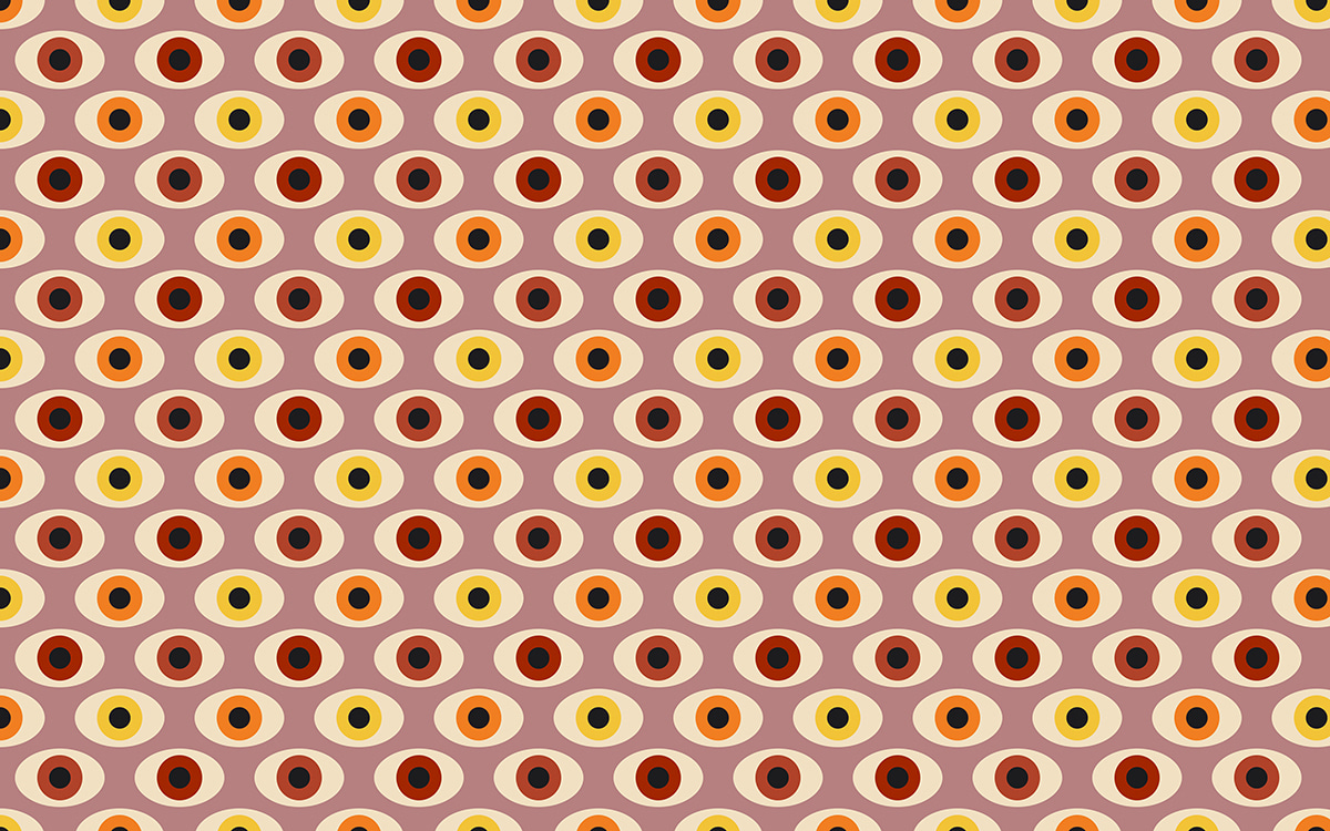 A pattern of colorful ovals