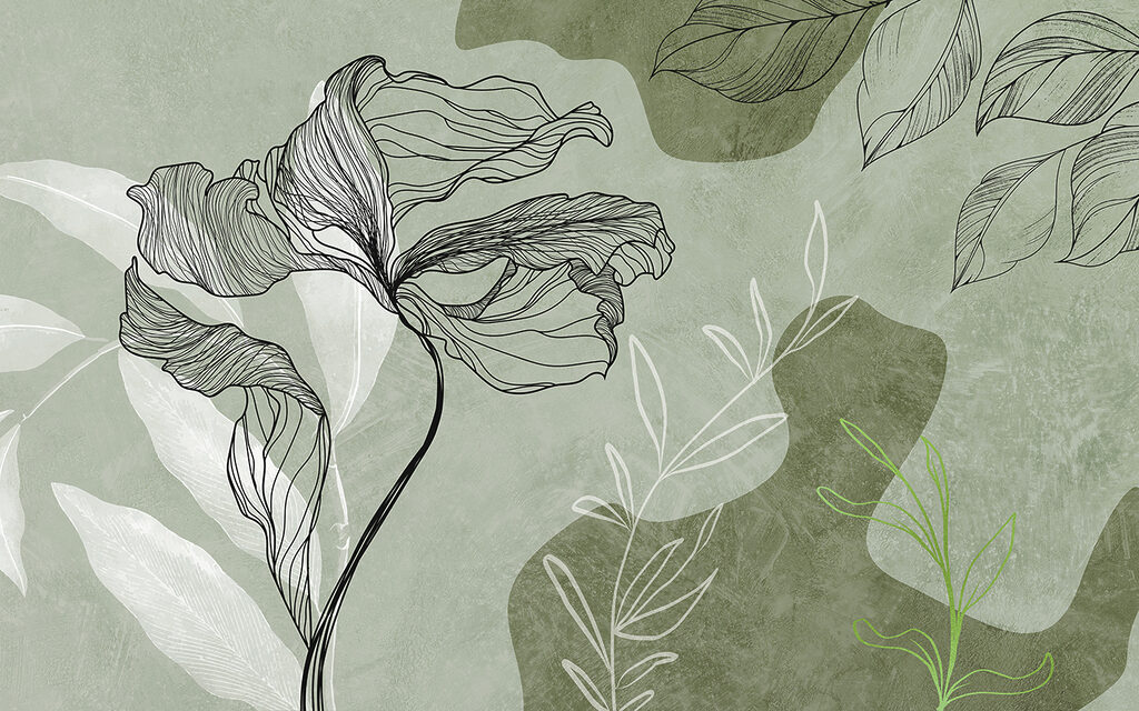 Um desenho de uma flor Um desenho de uma flor
