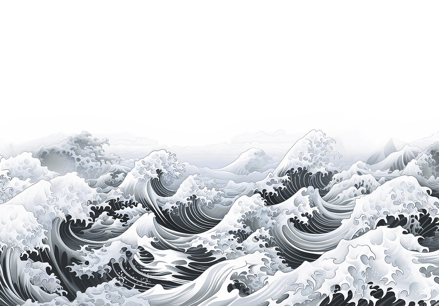 Papel de parede Ondas no oceano com ondas - Image 6