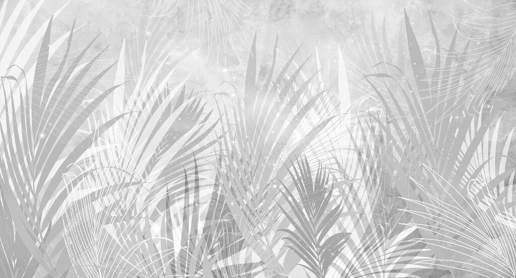 Um fundo cinzento e branco com plantas Um fundo cinzento e branco com plantas