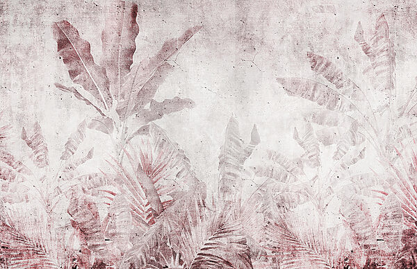 Fundo com padrão de folhas tropicais. Fundo com padrão de folhas tropicais.