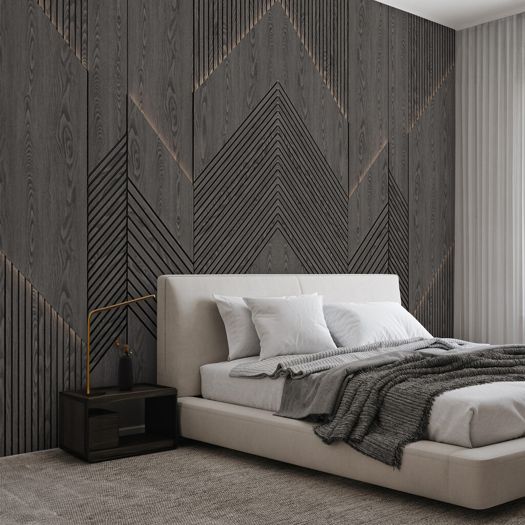 Geometric patterns in dark wood Geometric patterns in dark wood