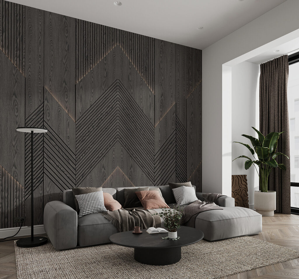 Geometric patterns in dark wood Geometric patterns in dark wood