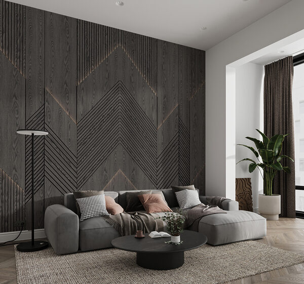 Geometric patterns in dark wood Geometric patterns in dark wood