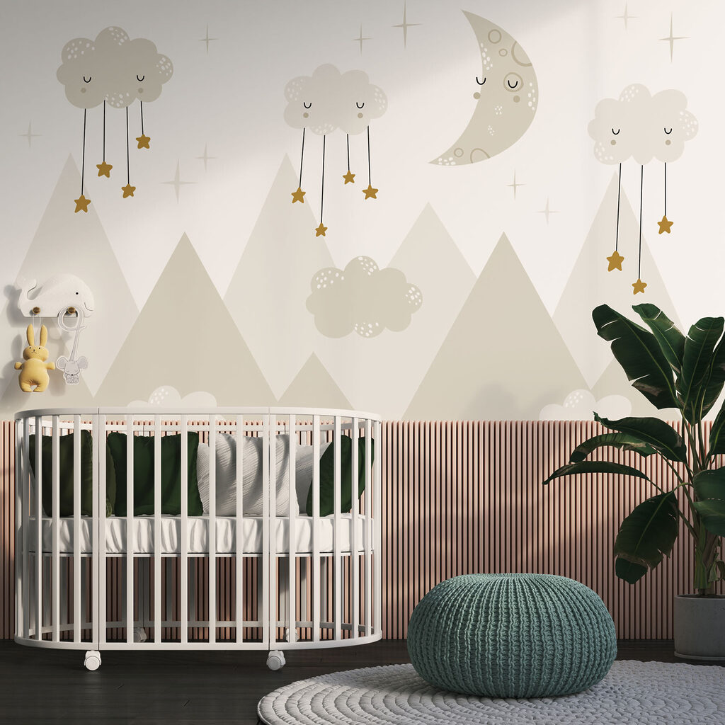 A moon and clouds in the sky A moon and clouds in the sky