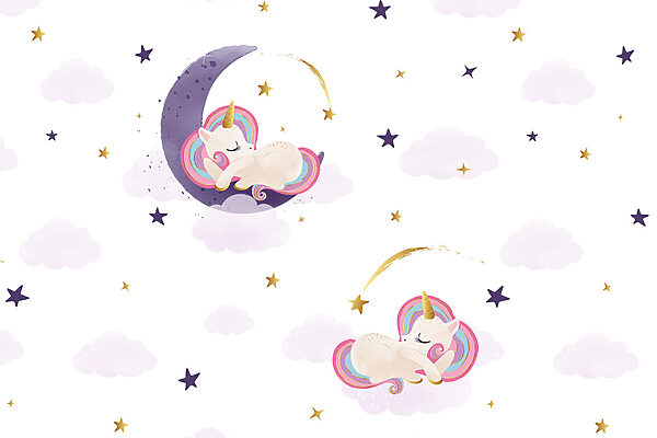 Um unicórnio a dormir na lua Um unicórnio a dormir na lua