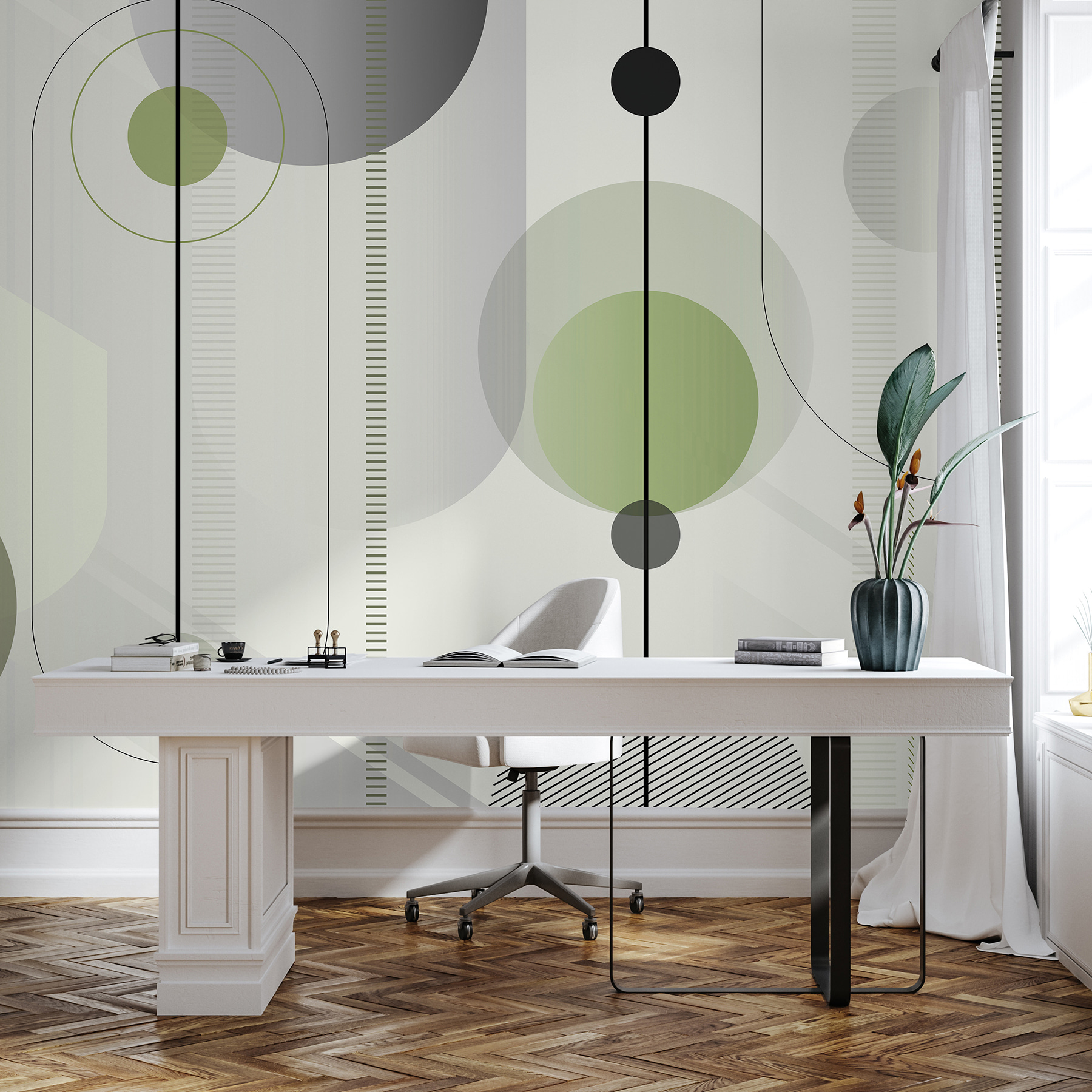 Geometric design in calming colors Geometric design in calming colors