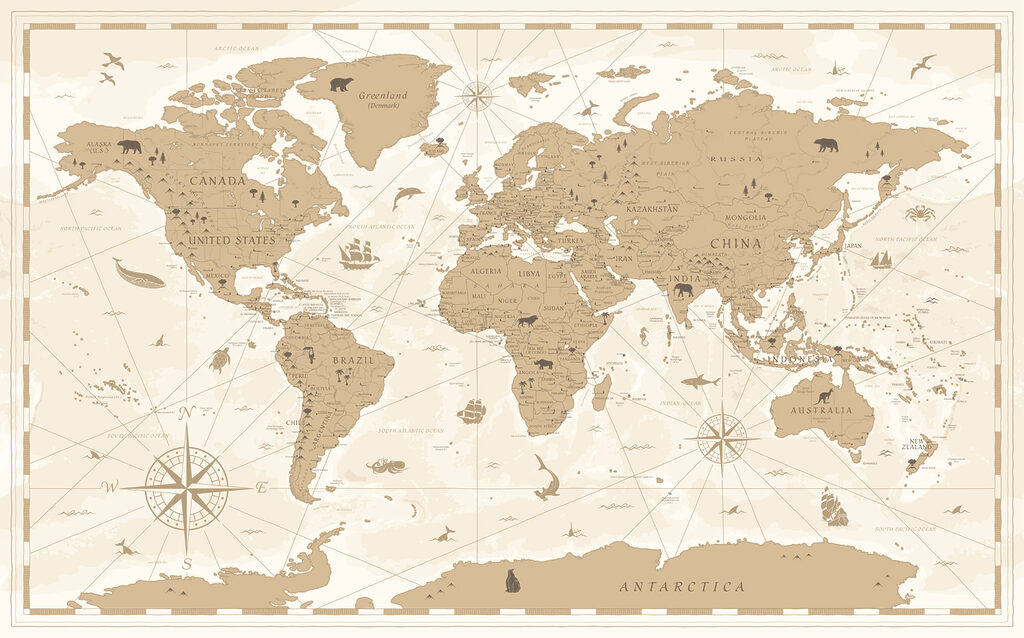 Um mapa do mundo Um mapa do mundo