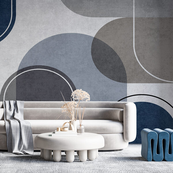 Formas abstractas modernas em tons suaves. Formas abstractas modernas em tons suaves.
