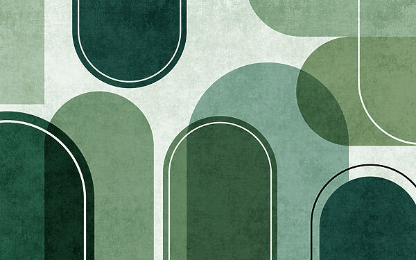 Um fundo verde e branco com ovais e ovais Um fundo verde e branco com ovais e ovais