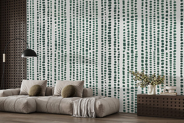 Um padrão verde e branco Um padrão verde e branco