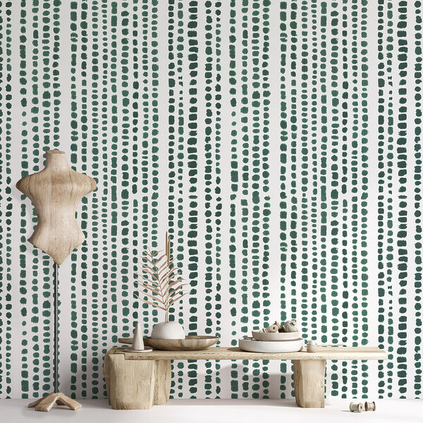Um padrão verde e branco Um padrão verde e branco