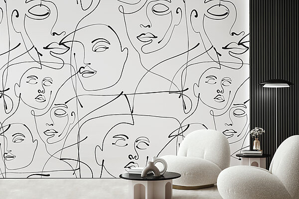 Um padrão de linhas pretas sobre um fundo branco Um padrão de linhas pretas sobre um fundo branco