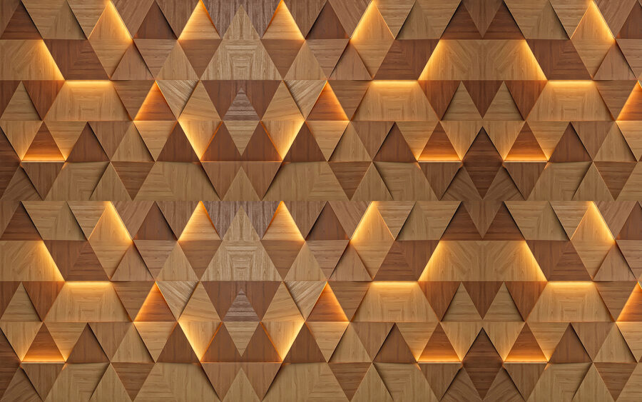 Papel de parede Uma parede com um padrão de triângulos - Image 4