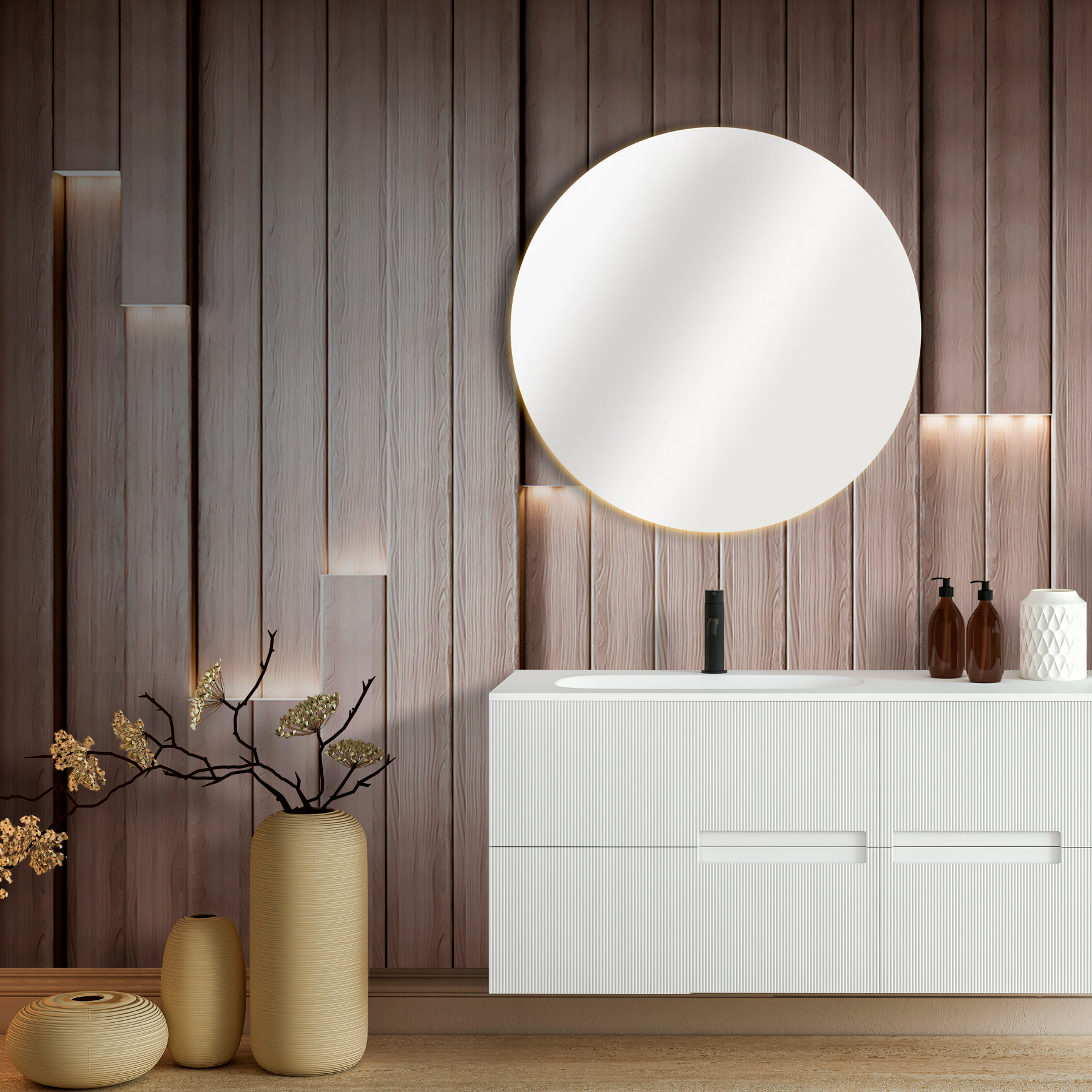 A wall with lights on A wall with lights on