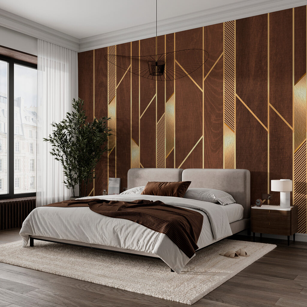 Elegant lines on rich wood texture Elegant lines on rich wood texture