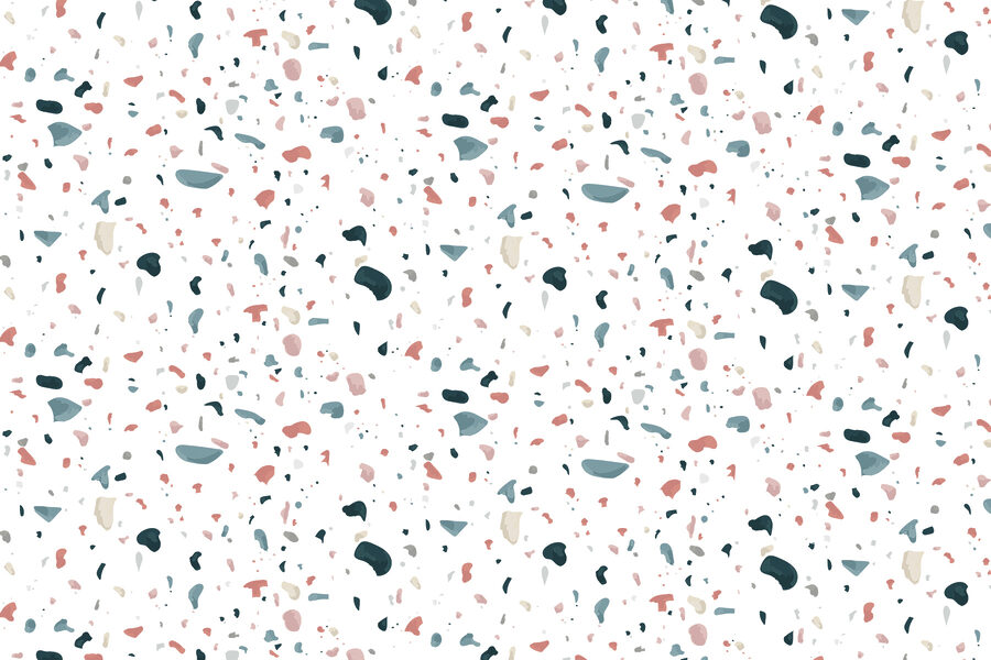 Um padrão de pequenas manchas coloridas