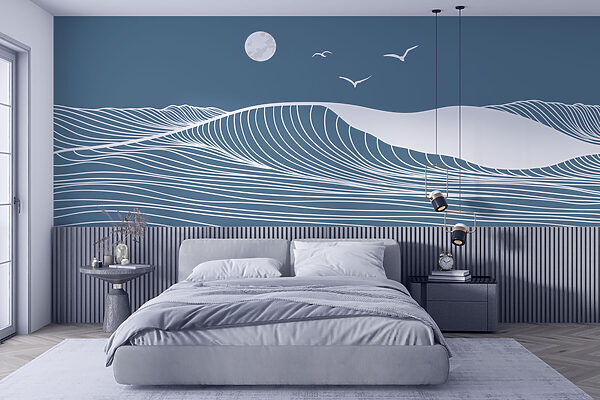 Ondas e pássaros no céu Ondas e pássaros no céu