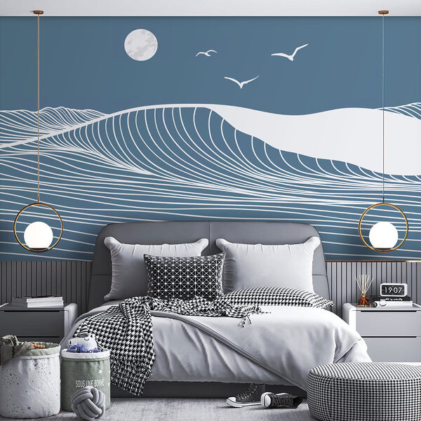 Ondas e pássaros no céu Ondas e pássaros no céu