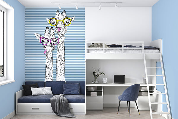 Papel de parede Uma girafa de óculos (REF: u99418) Papel de parede Papel de parede Uma girafa de óculos (REF: u99418)